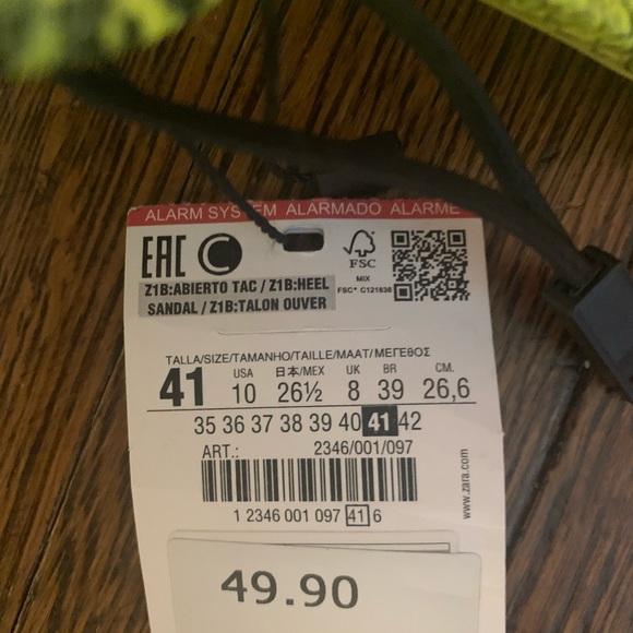 ZARA NWT Animal Print Heeled Sandals - Picture 6 of 8